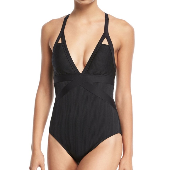 Athena Other - NWT $122 ATHENA FINE LINE PLUNGE ONE PIECE